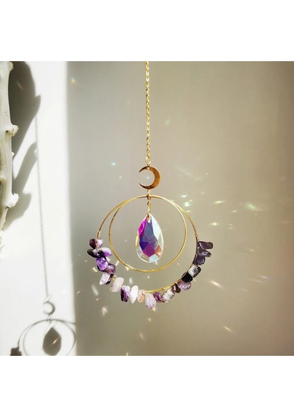 Güneş Yakalayıcı M0818 Stili Güneş Yakalayıcı Kristal Asılı Cam Prizmalar Bahçe Dekorasyonu Açık Noel Kristal Ev Dekorasyonu Rüzgar Çanları Suncatcher (Yurt Dışından)