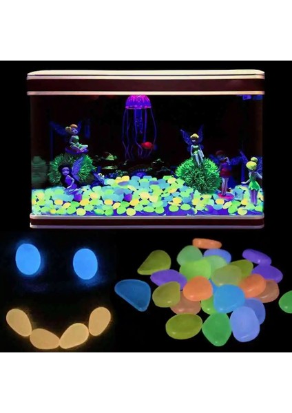 Yeşil Stil 300 Adet Karanlık Bahçede Parlayan Taşlar Yürüyüş Yolları Için Işıklı Çakıllar Bitkiler Akvaryum Dekoru Parlayan Taşlar Bahçe Dekorasyonu (Yurt Dışından) fırsatları