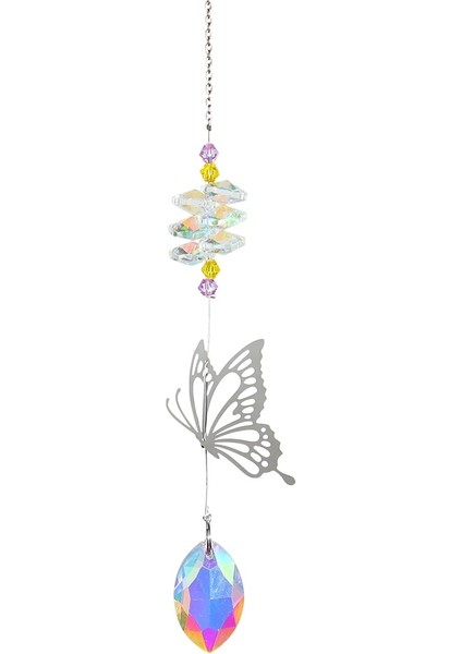 No.4 Tarzı Ay Güneş Yakalayıcı Kristal Işık Yakalayıcı El Yapımı Yakalayıcı Witchy Suncatcher Prizma Pencere Asılı Dekor Kristaller Rüzgar Çanları Gökkuşağı (Yurt Dışından)