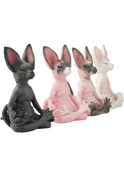 A1 Stili Kaprisli Buda Kedi Heykelcik Meditasyon Yoga Mutlu Kedi Duvar Süsü Heykeller Açık Bahçe Küçük Keşiş Heykelleri Figürler (Yurt Dışından)