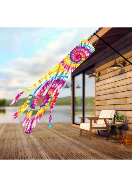 Bir Stil Gökkuşağı Rüzgar Çorabı Bayrak Vane Ev Havacılığı Asılı Dekorasyon Göstergesi Izleme Ölçümü Tüm Hava Durumu Bahçe Rüzgar Çorabı (Yurt Dışından)