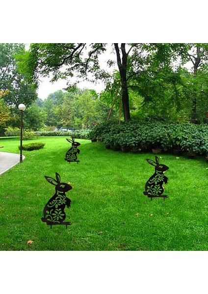Siyah Stil 2021 Sanat Açık Rabbitmetal Heykeli Peg Kedi Figürü Zemin Ekleme Dekor Yard Dekor Hediye Malikane Çim Siyah Bahçe Dekorasyon Yj (Yurt Dışından)
