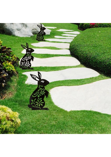 Siyah Stil 2021 Sanat Açık Rabbitmetal Heykeli Peg Kedi Figürü Zemin Ekleme Dekor Yard Dekor Hediye Malikane Çim Siyah Bahçe Dekorasyon Yj (Yurt Dışından) fiyatları