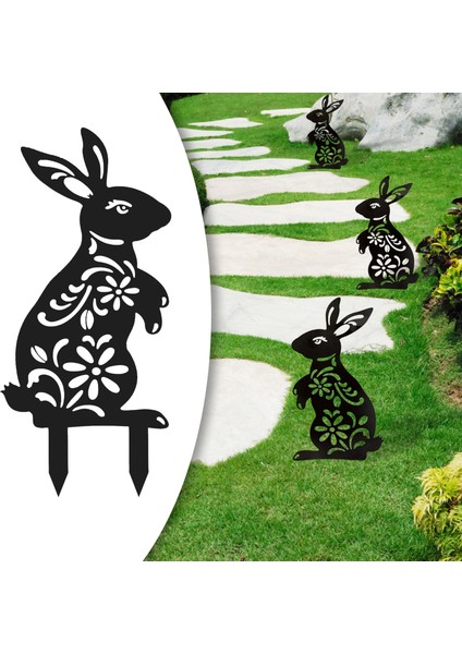 Siyah Stil 2021 Sanat Açık Rabbitmetal Heykeli Peg Kedi Figürü Zemin Ekleme Dekor Yard Dekor Hediye Malikane Çim Siyah Bahçe Dekorasyon Yj (Yurt Dışından) modelleri