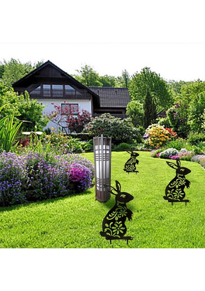 Siyah Stil 2021 Sanat Açık Rabbitmetal Heykeli Peg Kedi Figürü Zemin Ekleme Dekor Yard Dekor Hediye Malikane Çim Siyah Bahçe Dekorasyon Yj (Yurt Dışından) fırsatları