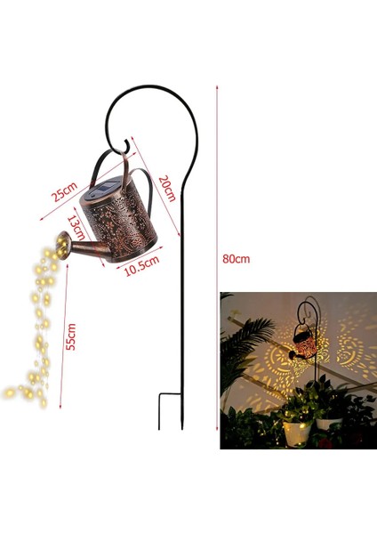 No.12 Tarzı LED Sulama Kovası Güneş Işığı Peri Dize Lambası Açık Su Geçirmez Yard Sanat Süsleme Bahçe Dekorasyonu Park Aydınlatması (Yurt Dışından)