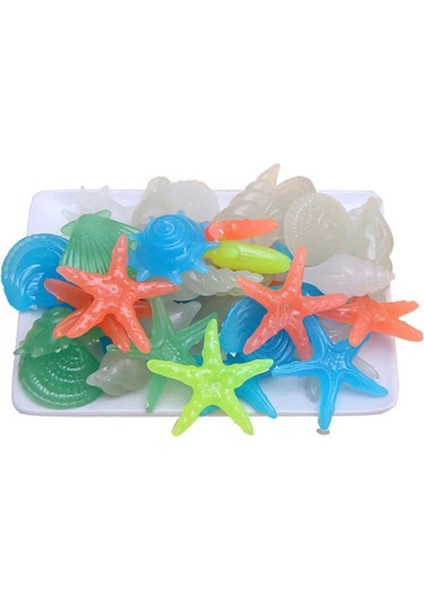 H0001-4 Stili 25 Adet Adet Karanlık Taşlarda Glow Denizyıldızı Coell Şekilli Dekoratif Bahçe Akvaryum Balık Tankı Havuz Manzara Aydınlık Taş (Yurt Dışından) modelleri
