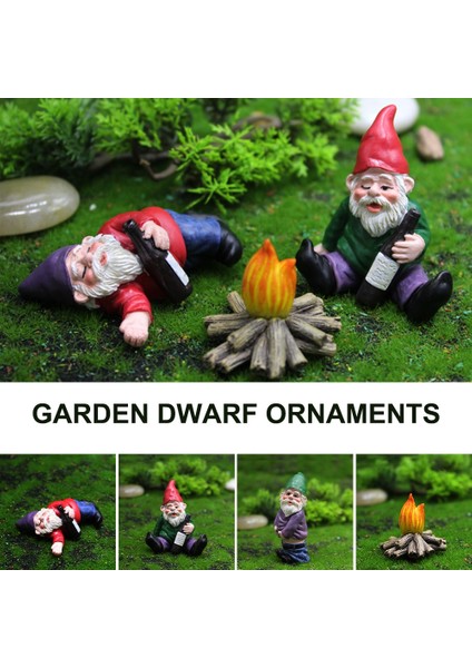 No.1 Tarzı 1 Adet Mini Sarhoş Gnome Cüceler Komik Reçine Heykeli Sevimli Dıy Bonsai Dekorasyon Masası Için Açık Bahçe Heykel Dekor (Yurt Dışından)