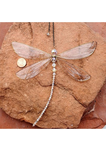 Dragonfly Crystal, Dragonfly Pencere Asılı Dekor, Veranda Bahçe Çim Için Kristal Dragonfly Kolye Süsleme (Yurt Dışından)