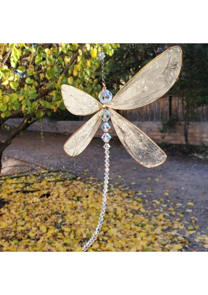 Dragonfly Crystal, Dragonfly Pencere Asılı Dekor, Veranda Bahçe Çim Için Kristal Dragonfly Kolye Süsleme (Yurt Dışından) modelleri
