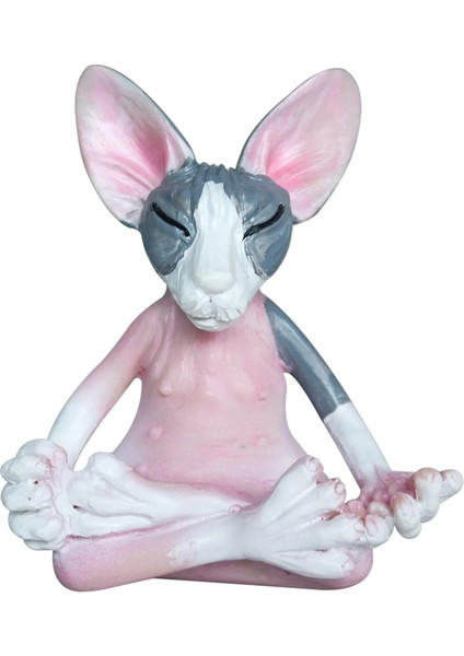Koyu Gri Tarzı Kaprisli Buda Sphynx Kedi Heykelcik Meditasyon Yoga Mutlu Kedi Duvar Süsü Heykeller Açık Bahçe Heykelleri Figürinler # G3 (Yurt Dışından)