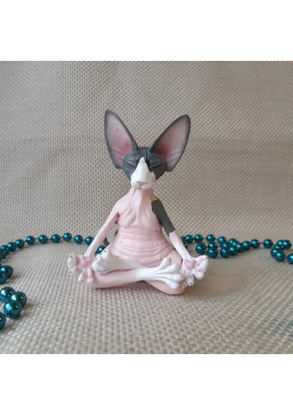 Koyu Gri Tarzı Kaprisli Buda Sphynx Kedi Heykelcik Meditasyon Yoga Mutlu Kedi Duvar Süsü Heykeller Açık Bahçe Heykelleri Figürinler # G3 (Yurt Dışından)