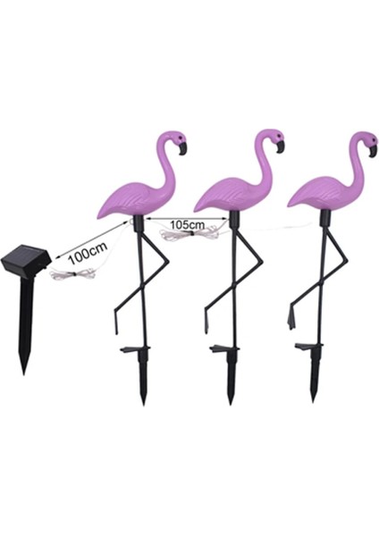 B Tarzı Güneş Enerjisi Bahçe Işık Güzel Pembe Flamingo Çim Dekor Bahçe Kazık Peyzaj Lambası Dış Aydınlatma (Yurt Dışından)
