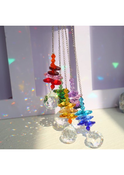 J Tarzı Suncatcher Kristal Rüzgar Çanları Kalp Kolye El Yapımı Güneş Işığı Yakalayıcı El Yapımı Bahçe Pencere Düğün Perdesi Dekor Sunburst (Yurt Dışından)