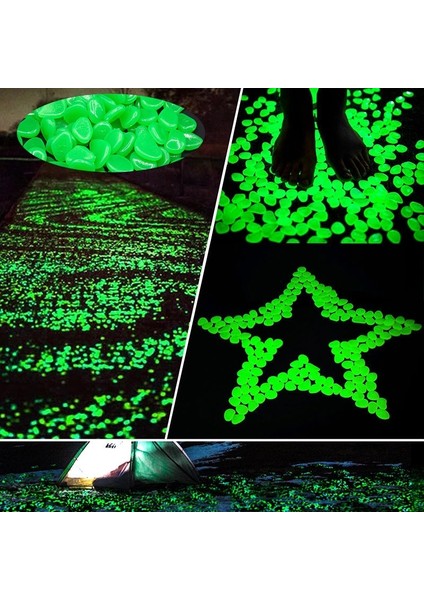 100 Adet F Tarzı Glow Çakıl Taşları Parlayan Taşlar Glow Ev Balık Tankı Bahçe Dekorasyonu Aydınlık Karanlıkta Parlayan Aksesuar Hediye Için (Yurt Dışından)