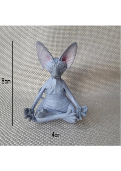C Stili 8cm Meditasyon Kedisi Kaprisli Buda Sphynx Kedi Heykelcik Meditasyon Yoga Mutlu Kedi Duvar Süsü Heykeller Açık Bahçe Heykelleri Figürler Déco Jardin (Yurt Dışından)