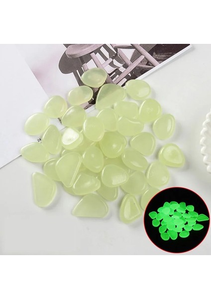Beyaz Stil 100 Parça Ack Glow Pebbleot Satışı Taşlar Ev Balık Tankı Bahçe Dekorasyonu Aydınlık Karanlıkta Parlayan Aksesuar Hediye Için (Yurt Dışından)