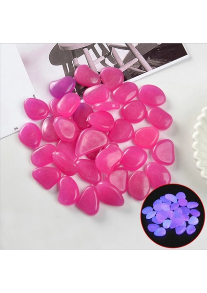 Mor Tarzı 100 Adet Adet Işıklı Taşlar Bahçe Çakılları Parlayan Taşlar Yürüyüş Yolları Için Kayalar Bahçe Yolu Veranda Çim Bahçe Yard Dekor (Yurt Dışından)