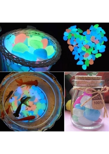 Mor Tarzı 100 Adet Adet Işıklı Taşlar Bahçe Çakılları Parlayan Taşlar Yürüyüş Yolları Için Kayalar Bahçe Yolu Veranda Çim Bahçe Yard Dekor (Yurt Dışından) indirimleri