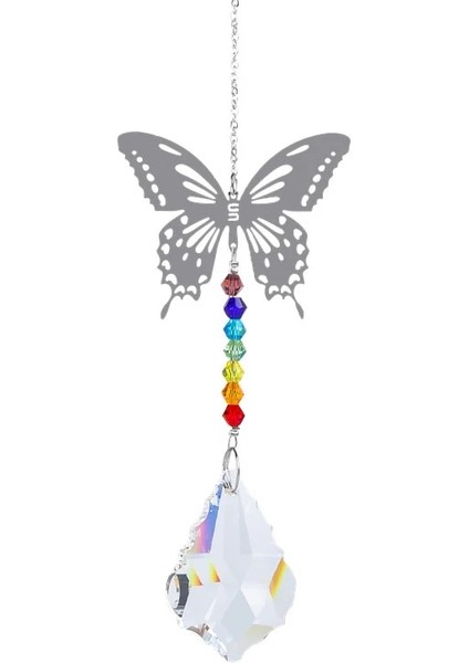 No.8 Stili 1 Parça Kristal Kolye Araba Kapı Pencereleri Melek Hayat Çiçek Ağacı Noel Ağacı Sinek Kuşu Kar Tanesi Kelebek Renkli Çekicilik Ev Dekorasyonu (Yurt Dışından)
