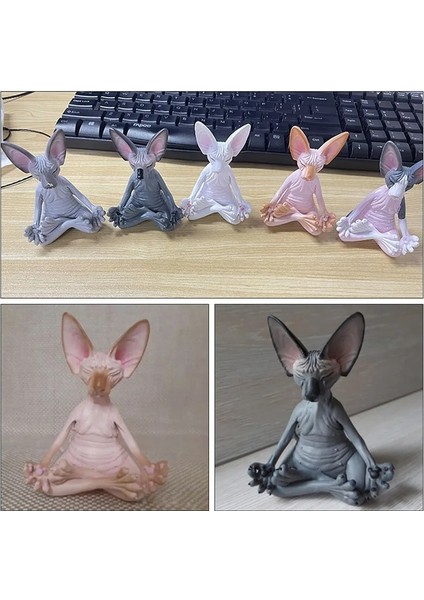 B Tarzı Kedi Meditasyon Heykeli Koleksiyon Figürler Minyatür Dekor Sfenks Masaüstü Dekorasyon Hayvan Modeli Şekil Ev Dekorasyonu x Modeli (Yurt Dışından) modelleri