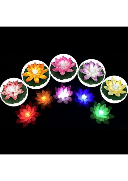 R Stili 18CM cm Yapay Yüzen Lotus Gece Lambası LED Enerji Tasarruflu Lotus Lambası Bahçe Havuzu Gölet Çeşmesi Dekorasyonu Için (Yurt Dışından)