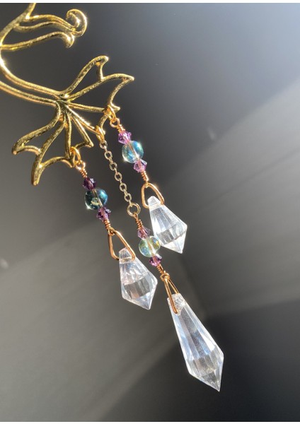 Mor Stil Tarzı Deniz Kızı Kristal Ay Güneş Yakalayıcı,cadı Suncatcher |duvar Asma | Bohem Dekor | Hediye | Pencere Dekorasyonu (Yurt Dışından)