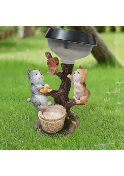 Kedi Stili Bahçe Heykelleri Annimal Sincap Güneş LED Işık Heykeli Waterptoof Figürler Açık Havada Yol Yard Bahçe Yaban Hayatı Dekorasyonu Için (Yurt Dışından) indirimleri