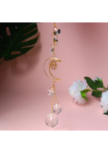 D Stili Kristal Güneş Yakalayıcılar Prizmalar Asılı Gökkuşağı Chaser Aşk Yıldız Ay Pencere Perdeleri Için Kolye Ev Bahçe Araba Lambası Dekor Hediyeler (Yurt Dışından)