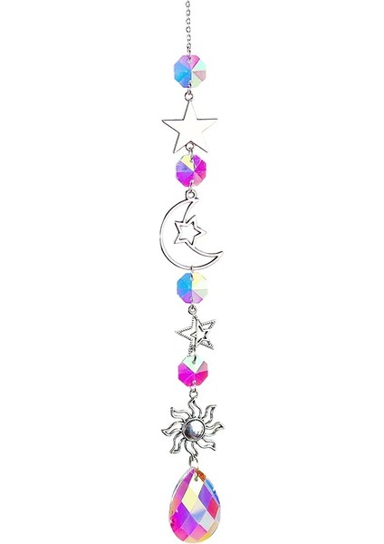 E Stili Suncatcher Kristal Yıldız Güneş Rüzgar Çanları Elmas Prizmalar Asılı Işık Yakalayıcı Gökkuşağı Pencere Perdeleri Kolye Ev Deocr Yapmak (Yurt Dışından)