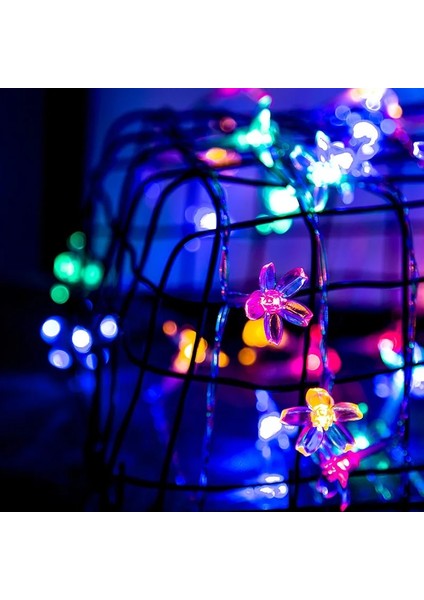 Beyaz Stil 20LED LED Şeftali Çiçeği Dize Lambası Trendy Bahçe Dekoru Güneş Dize Peri Işıkları (Yurt Dışından) indirimleri