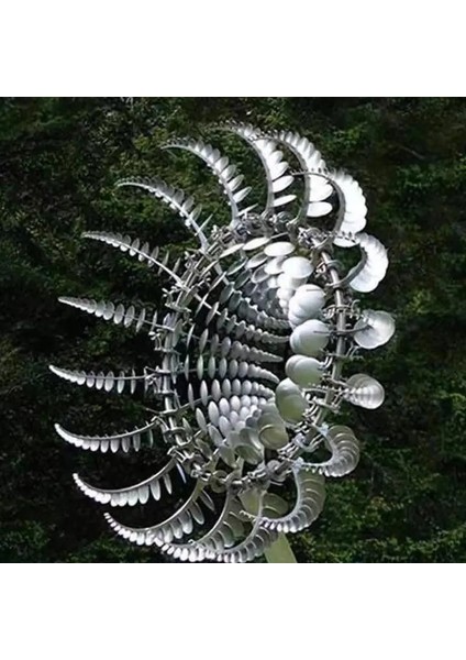 Gümüş Tarzı Benzersiz Büyülü Metal Yel Değirmeni Açık Rüzgarlar Rüzgar Toplayıcıları Avlu Veranda Çim Bahçe Dekorasyon Açık Kapalı (Yurt Dışından) fırsatları