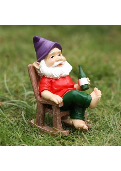 No.5 Tarzı Reçine Cüce Heykelleri Komik Süsler Ev Bahçe Dekorasyon El Yapımı Masaüstü Gnome Dekorasyon Avlu Parkı Villa Furgs (Yurt Dışından)