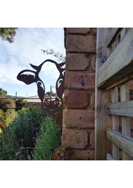 Bir Stil Sanat Açık Inek Metal Heykel Şube Boğa Figürü Bahçe Yard Dekorasyon Çim Süsleme Kahverengi Hediye Malikane Ağacı Burcu Garde (Yurt Dışından) indirimleri