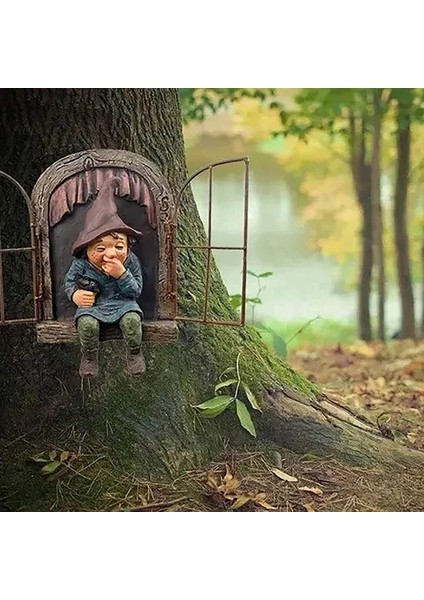 3D Cüce Heykeli Bahçe Peyzaj Süsleri Reçine Gnome Bebek Figürleri Açık Çim Avlu Heykel El Sanatları (Yurt Dışından)