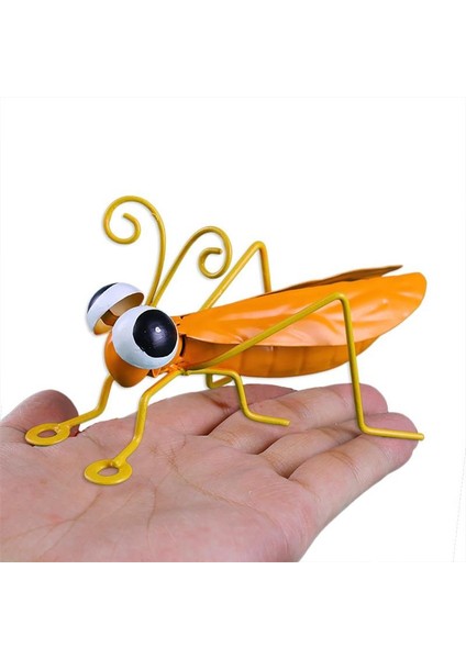 Luoditong Shop Sarı Locust Tarzı 12 cm Karikatür Metal Çekirge Karıncaları Süsler Simülasyon Böcek Heykelcik Heykelleri Duvar Bahçe Avlu Ofis Odası Dekorasyon Için (Yurt Dışından)