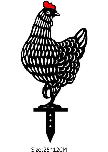 Bir Stil Içi Boş Tasarım Süslemeli Sevimli Tavuklar Metal Iroken Heykeli Açık Yard Bahçe Ekleme Sanat Dekorasyonu (Yurt Dışından)
