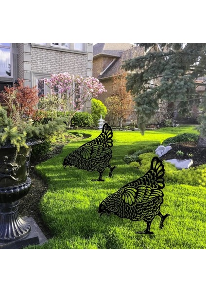 Bir Stil Içi Boş Tasarım Süslemeli Sevimli Tavuklar Metal Iroken Heykeli Açık Yard Bahçe Ekleme Sanat Dekorasyonu (Yurt Dışından) indirimleri