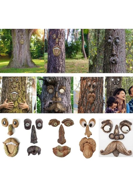 C Stili Bark Ghost Face Yüz Özellikleri Yaşlı Adam Ağaç Hugger Yard Sanat Süslemeleri Canavarlar Heykel Açık Dıy Cadılar Bayramı Süsleri (Yurt Dışından) fiyatları