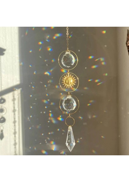 D Stili Kristal Rüya Rüzgar Çanları Suncatcher Gökkuşağı Chaser Prizma Yapıcı Asılı Kolye Pencere Ev Bahçe Boho Odası Duvar Araba Dekorasyon (Yurt Dışından)