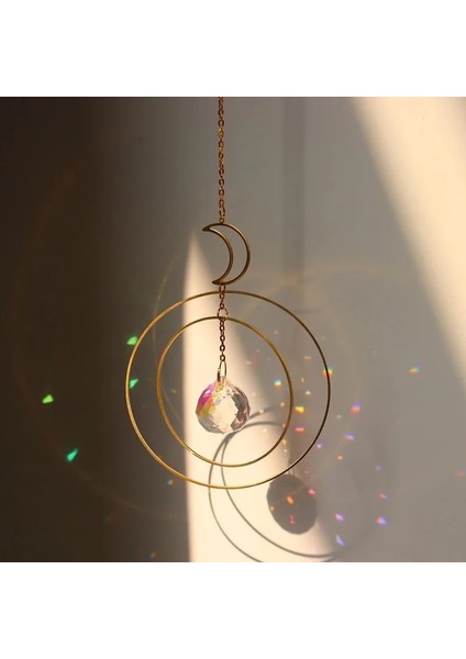 D Stili Kristal Rüya Rüzgar Çanları Suncatcher Gökkuşağı Chaser Prizma Yapıcı Asılı Kolye Pencere Ev Bahçe Boho Odası Duvar Araba Dekorasyon (Yurt Dışından)