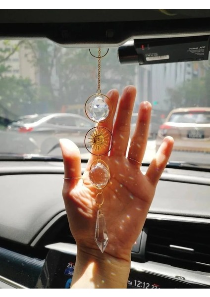 D Stili Kristal Rüya Rüzgar Çanları Suncatcher Gökkuşağı Chaser Prizma Yapıcı Asılı Kolye Pencere Ev Bahçe Boho Odası Duvar Araba Dekorasyon (Yurt Dışından)