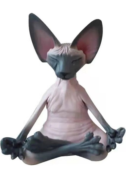 6 Stili Yazın Yeni Kedi Heykelcik Sphynx Meditasyon Heykeli Yoga Hayvan Kedi Meditasyon Sanat Heykel Mikro Dekorasyon Bahçe Ev Ofis Süsleme (Yurt Dışından)
