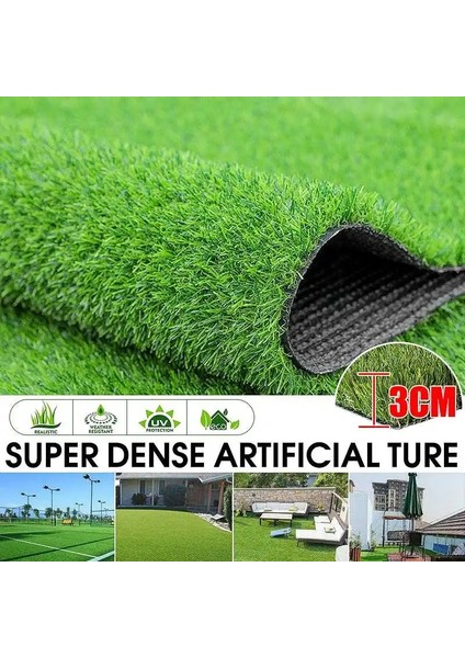 2cm Yaz Çim Stili 50X100CM 3 cm Kalın Yapay Çim Açık Bahçe Suni Çim Bitkiler Kır Evi Golffutbol Sahası Dekor Için Kaymaz Büyük Boy (Yurt Dışından) fiyatları