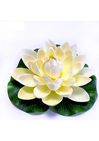 Beyaz Stil Mulation Lotus Yüzen Çiçekler Nilüfer Göleti Dekorasyon Tank Tesisi Yapay Lotus Çiçekleri Yüzen Çiçekler Dekoru (Yurt Dışından)