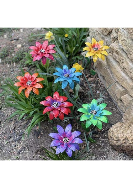 Sarı Stil Sinek Kuşu Besleyici Metal Daylily Çiçek Bahçesi Kazıklar Çiçek Bahçesi Kazık Dekorasyon Açık Mangeoire Oiseaux Exterieur (Yurt Dışından) fiyatları