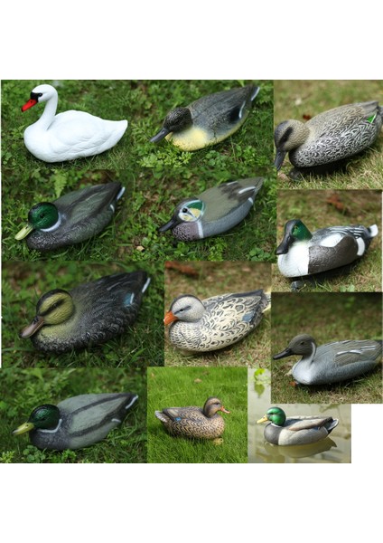 F Stili Stili Yüzer Omurga ile Plastik Yeşilbaş Ördek Tuzağı Wildfowler Decoy Drake Gerçekçi Duckkuğu Heykeli Heykelcik Bahçe Dekor (Yurt Dışından)