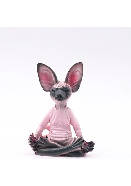 F Stili 8cm Meditasyon Kedisi Kaprisli Buda Sphynx Kedi Heykelcik Meditasyon Yoga Mutlu Kedi Duvar Süsü Heykeller Açık Bahçe Heykelleri Figürler Déco Jardin (Yurt Dışından)