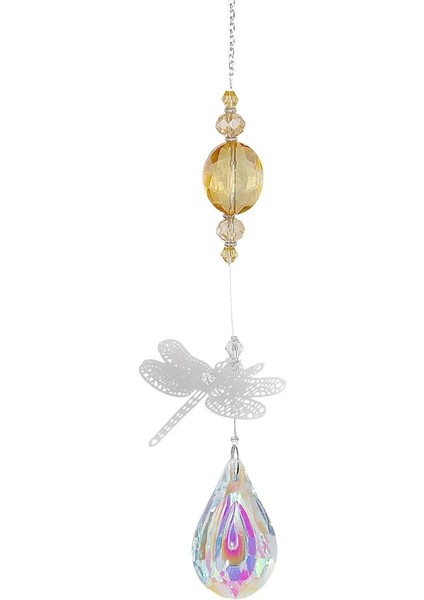 Sarı Stil Ay Güneş Yakalayıcı Kristal Işık Yakalayıcı El Yapımı Yakalayıcı Witchy Suncatcher Prizma Pencere Asılı Dekor Kristaller Rüzgar Çanları Gökkuşağı (Yurt Dışından)