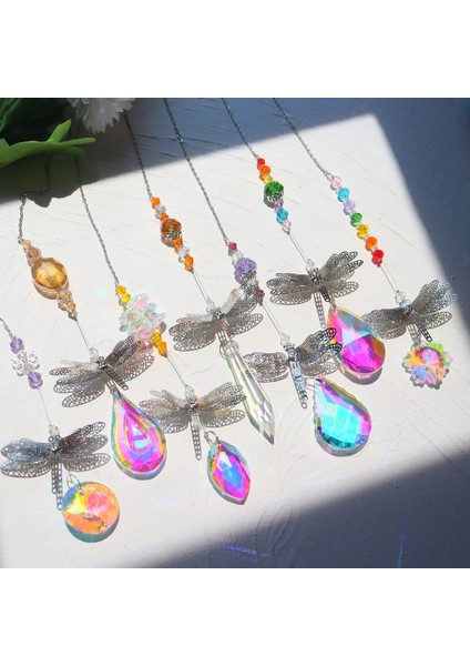 Sarı Stil Ay Güneş Yakalayıcı Kristal Işık Yakalayıcı El Yapımı Yakalayıcı Witchy Suncatcher Prizma Pencere Asılı Dekor Kristaller Rüzgar Çanları Gökkuşağı (Yurt Dışından)